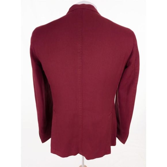 Men's Burgundy Blazer - Picture 6 of 12